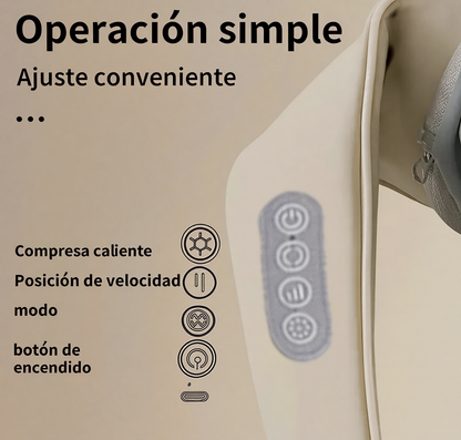 Dispositivo de Masaje Ergonómico para Cuello y Hombros con Terapia de Calor