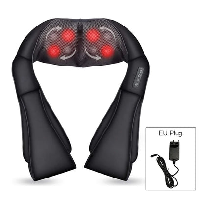 Masajeador Eléctrico Shiatsu en U – Relajación Profunda de Cuello, Cintura, Piernas y Espalda
