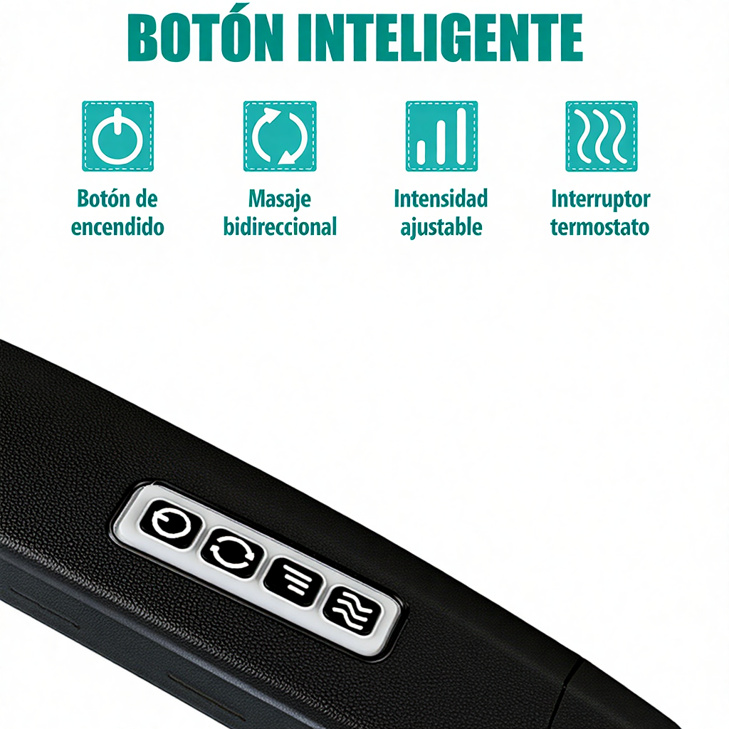 Masajeador Eléctrico Shiatsu en U – Relajación Profunda de Cuello, Cintura, Piernas y Espalda